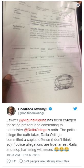 Boniface mwangi bonitacemwangi lawyer migunamiguna has been charged for being pr