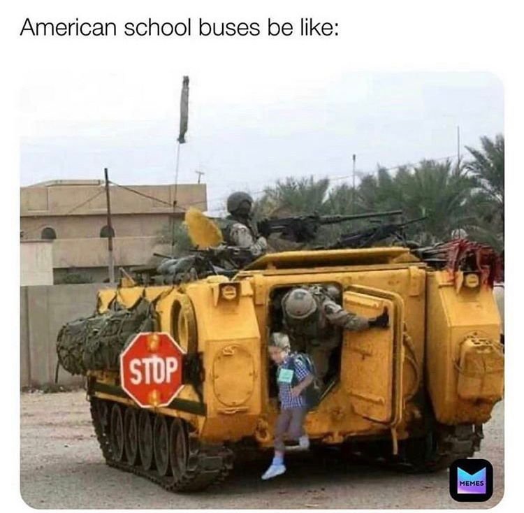 American school buses be like stop hehes