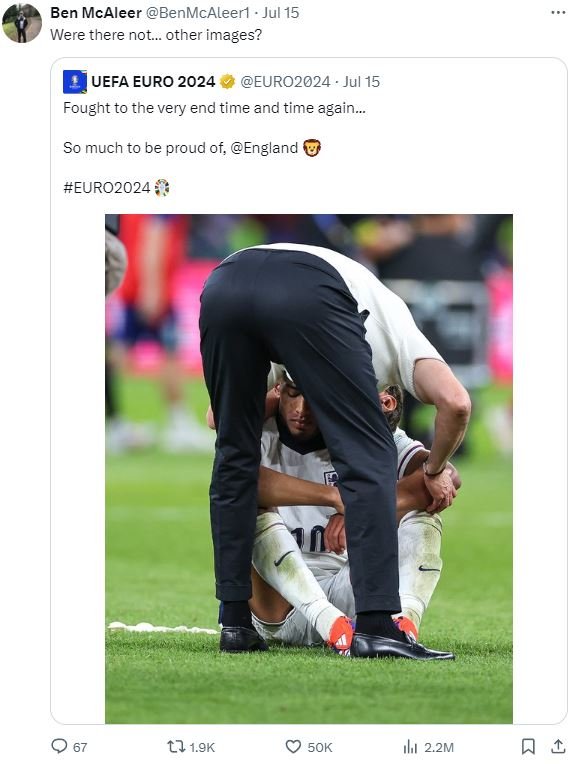 Ben mcaleer benmcaleer1 jul 15 were there not. other images? uefa euro euro2024