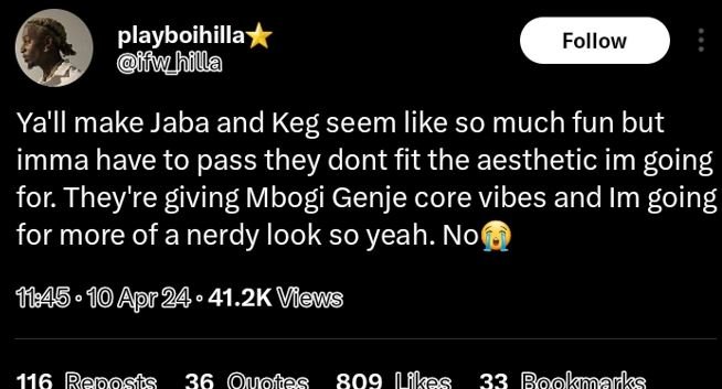 Playboihilla fwhilla follow ya'll make jaba and keg seem like so much fun but im