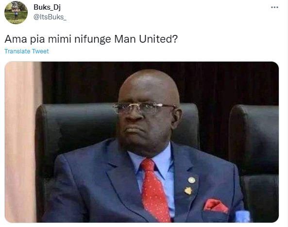 Buks_dj itsbuks ama pia mimi nifunge man united? translate tweer