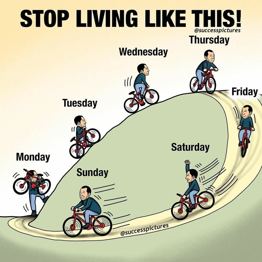 Stop living like this! successpictures thursday wednesday friday tuesday saturda