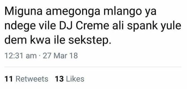 Miguna amegonga mlango ya ndege vile dj creme ali spank yule dem kwa ile sekstep