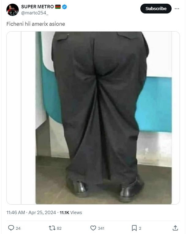 Super metro marto254 subscribe ficheni hii amerix asione 11.46 am . apr 25, 111k