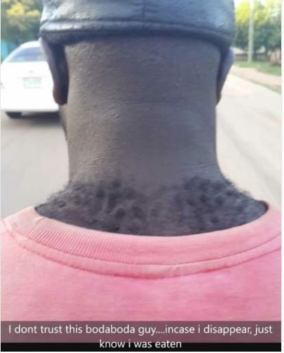 Dont trust this bodaboda guyincase disappear just know was eaten