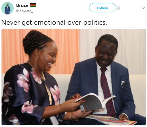 Bruce ngwata_ follow never get emotional over politics.
