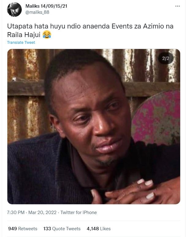 Maliks 14091521 maliks_88 utapata hata huyu ndio anaenda events za azimio na rai
