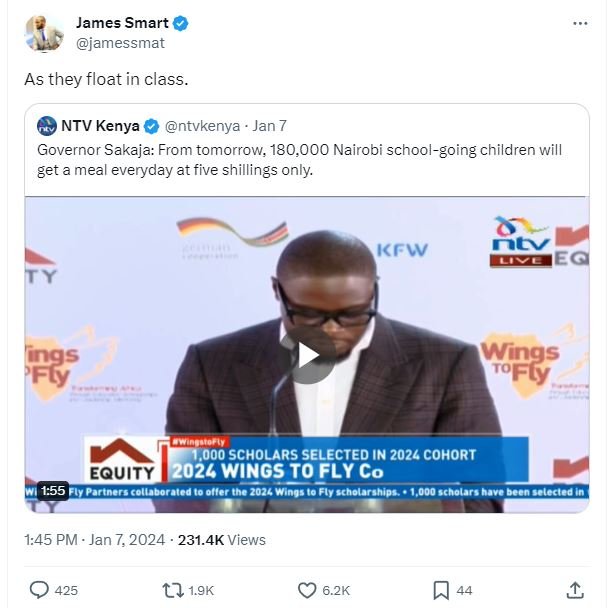 James smart jamessmat as they float in class. ntv kenya ntvkenya jan 7 governor