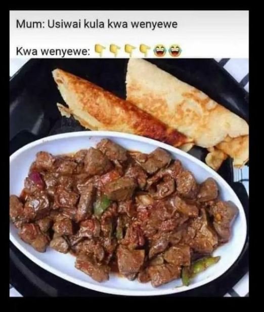 Mum usiwai kula kwa wenyewe kwa wenyewe