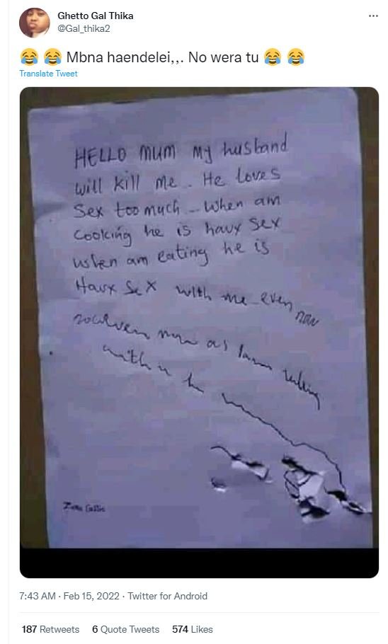 Ghetto Gal Thika Gal_thika2 Mbna haendelei, No wera tu Translate Tweet HeLLo fnu