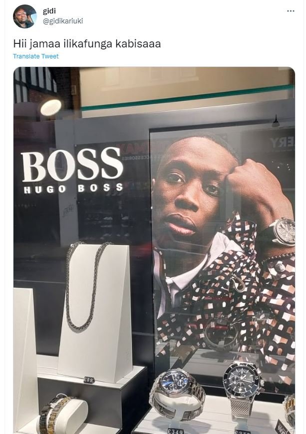 Gidi gidikariuki hii jamaa ilikafunga kabisaaa translate tweet 5 boss h u g 0 b
