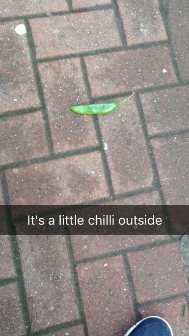 It's a little chilli outside
