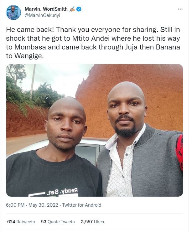 Marvin, wordsmith marvingakunyi he came back! thank you everyone for sharing. st