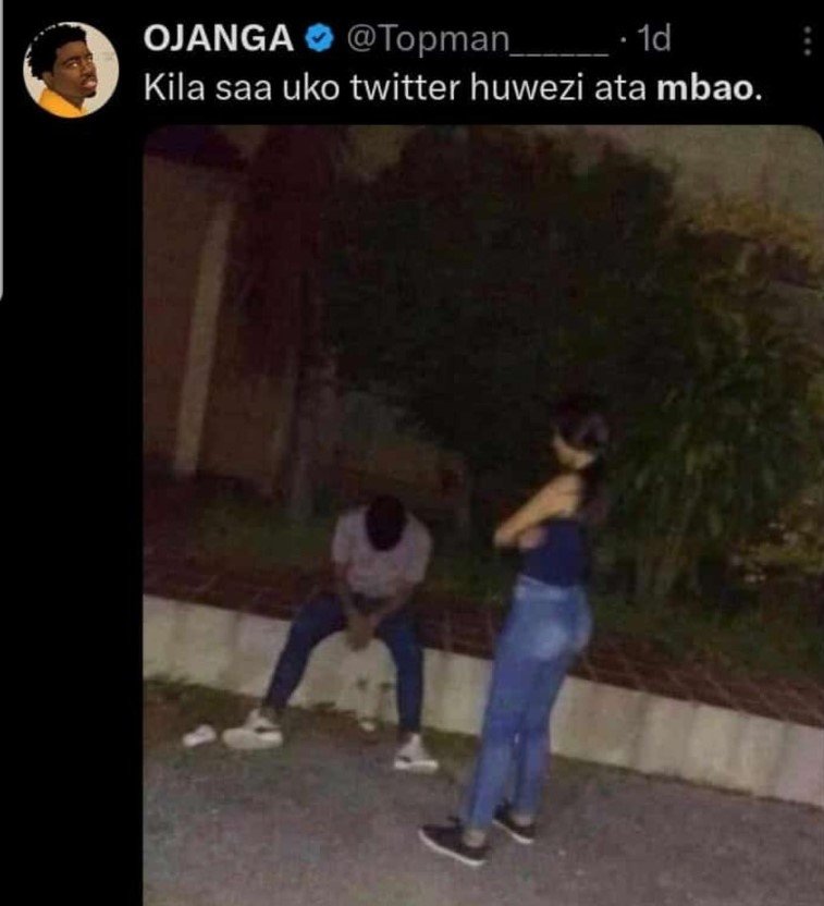 Ojanga topman 1d kila saa uko twitter huwezi ata mbao