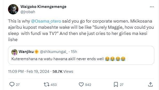 Waigoko kimengemenge jrobah this is why osama_otero said you go for corporate wo