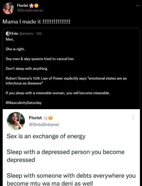 Florist sintasintamei mama made it !!!!!!!!!..!!! eric amerix 16h men, she is ri