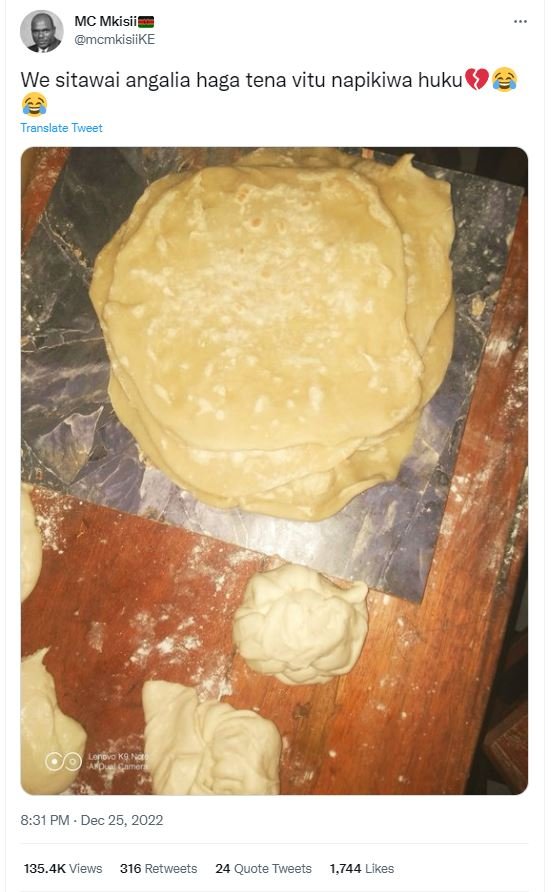 Mc mkisii mcmkisiike we sitawai angalia haga tena vitu napikiwa huku translate t