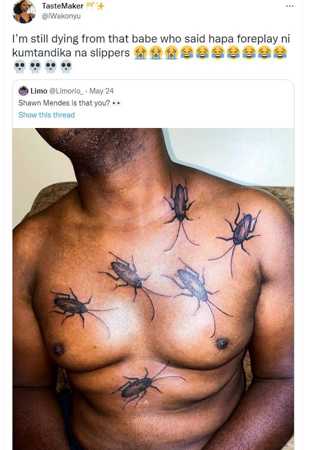 Tastemaker iwakonyu lm still dying from that babe who said hapa foreplay ni kumt