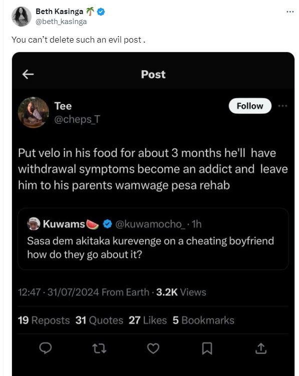 Beth kasinga beth_kasinga you can't delete such an evil post post tee cheps_t fo