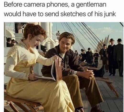 Before camera phones, a gentleman would have to send sketches of his junk