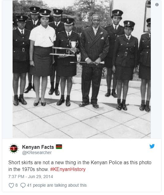 Kenyan facts kresearcher short skirts are not a new thing in the kenyan police a