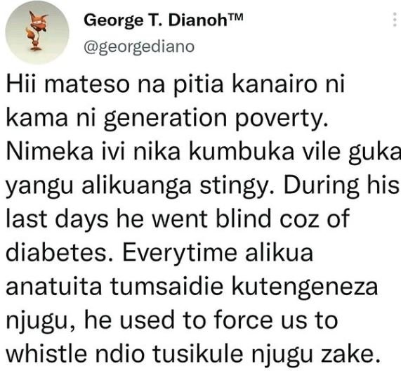 George t. dianohtm georgediano hii mateso na pitia kanairo ni kama ni generation