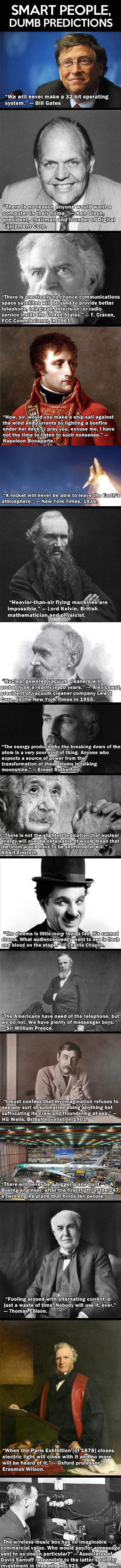 Smart people dumb predictions we will never make 32 bit operating system . bill