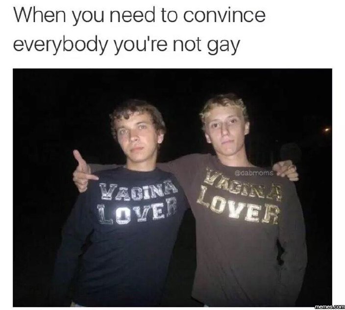 When you need to convince everybody you're not gay gdapmoms yecina vaesr lover l
