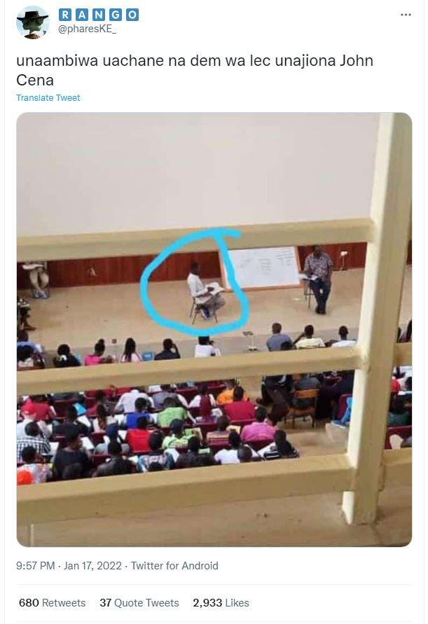 rango pharesKE _ unaambiwa uachane na dem wa lec unajiona John Cena Translate Tw