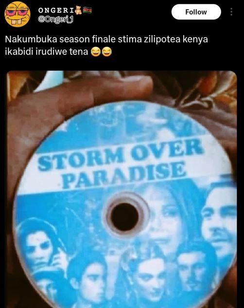 Ongeri ongef follow nakumbuka season finale stima zilipotea kenya ikabidi irudiw