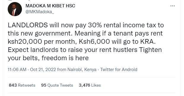 Madoka m kibet hsc mkmadoka_ landlords will now pay 30 rental income tax to this
