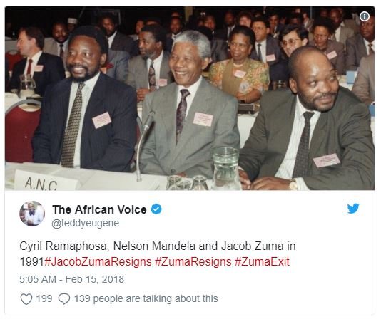 Anc the african voice teddyeugene cyril ramaphosa nelson mandela and jacob zuma