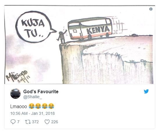 Kuja tu god's favourite shallie lmaooo ee8e 10.56 am jan 31 0 7 17 372 226 kenya