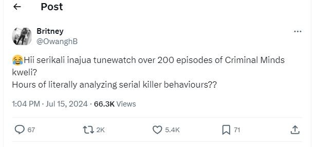 Post britney owanghb hii serikali inajua tunewatch over 200 episodes of criminal