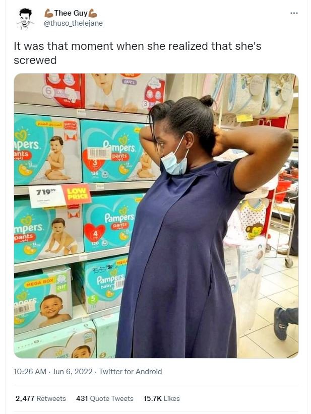 Thee guy thuso_thelejane it was that moment when she realized that she's screwed