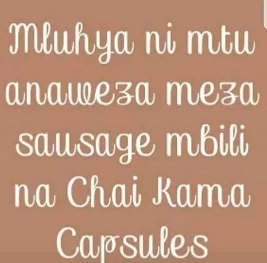 Mbuhya ni mbu noue30 me3o sousage mbili no chai kama capsules