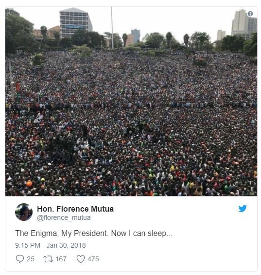 Hon. florence mutua florence mutua the enigma my president . now can sleep 915 p