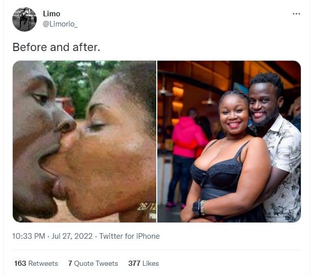 Limo limorio before and after. 10.33 pm jul 27, twitter for iphone 163 retweets