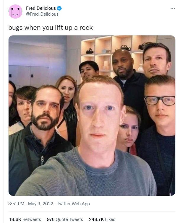 Fred delicious fred_delicious bugs when you lift up a rock 3.51 pm may 9, twitte