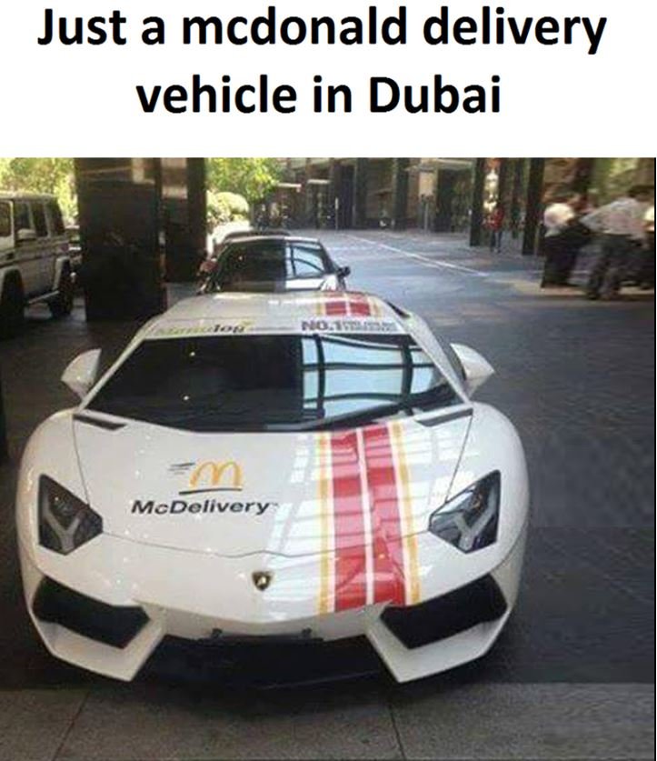 Just a mcdonald delivery vehicle in dubai mcdelivery