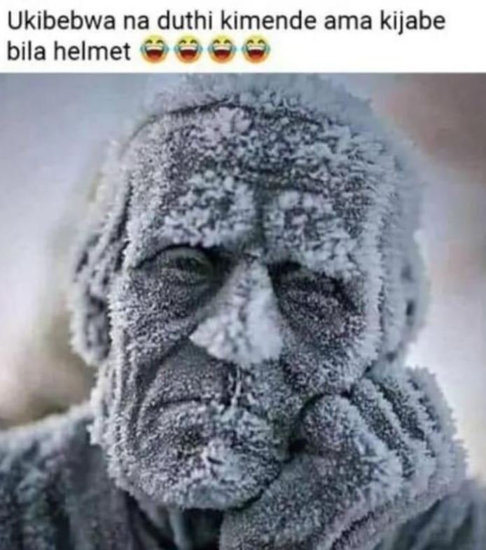 Ukibebwa na duthi kimende ama kijabe bila helmet