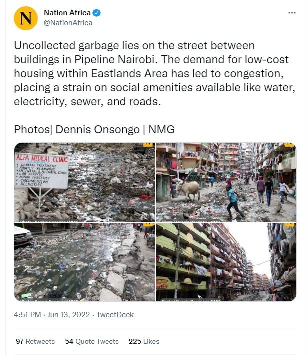 Nation africa nationafrica uncollected garbage lies on the street between buildi