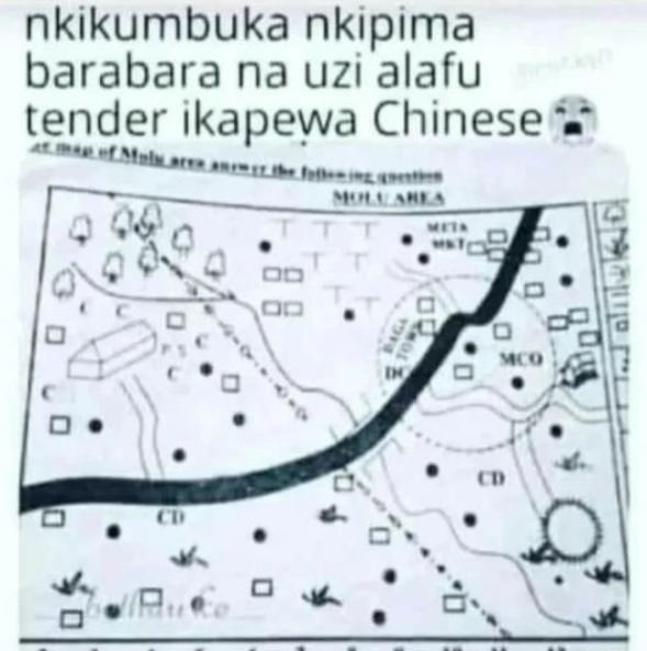 Nkikumbuka nkipima barabara na uzi alafu tender ikapewa chinese