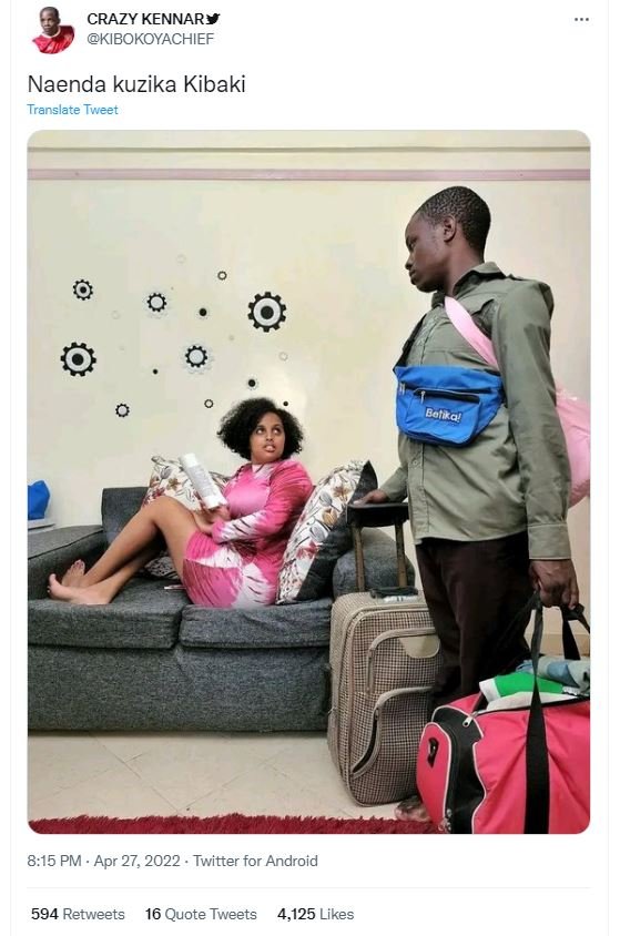 Crazy kennary kibokoyachief naenda kuzika kibaki translate tweet bolkar 8.15 pm