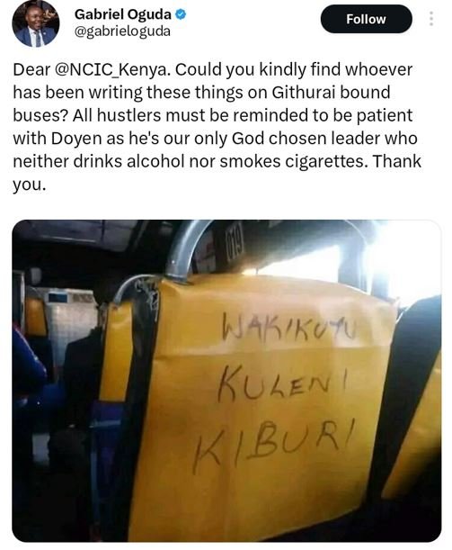 Gabriel oguda gabrieloguda follow dear ncic_kenya. could you kindly find whoever