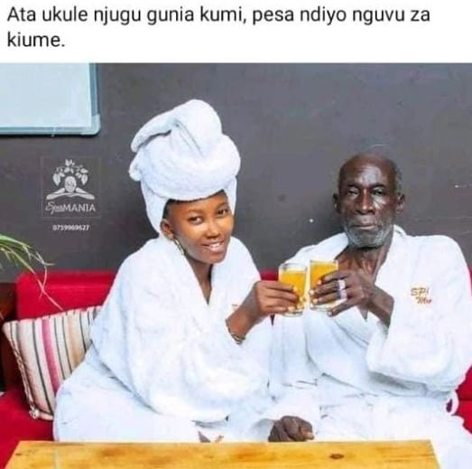 Ata ukule njugu gunia kumi, pesa ndiyo nguvu za kiume.
