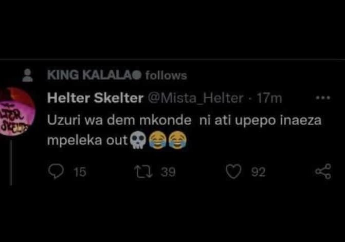 King kalalao follows helter skelter mista_helter 17m uzuri wa dem mkonde ni ati