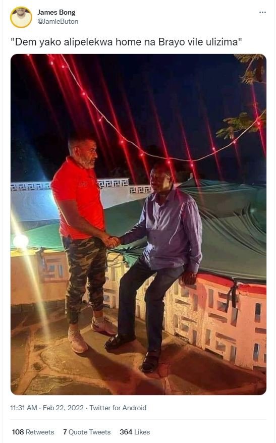 James Bong JamieButon Dem yako alipelekwa home na Brayo vile ulizima 35 11.31 AM