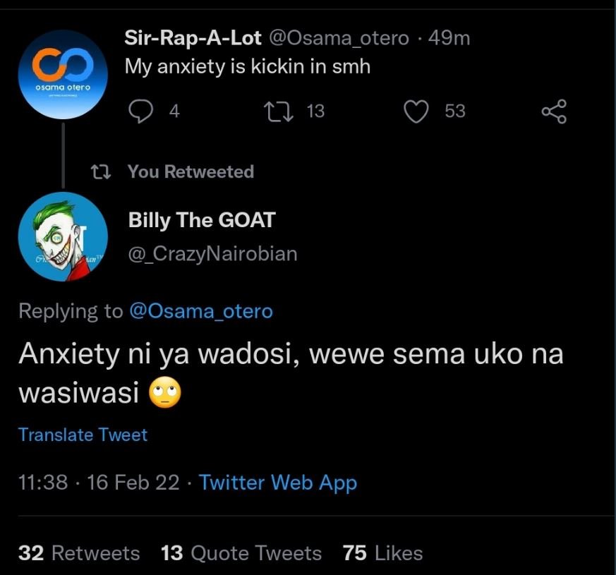 SirRapALot Osama_otero 49m My anxiety is kickin in smh osama oiero 4 1 13 53 t7