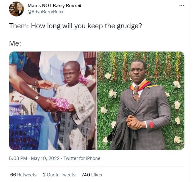 Man's not barry roux advobarryroux them how long will you keep the grudge? 5.03